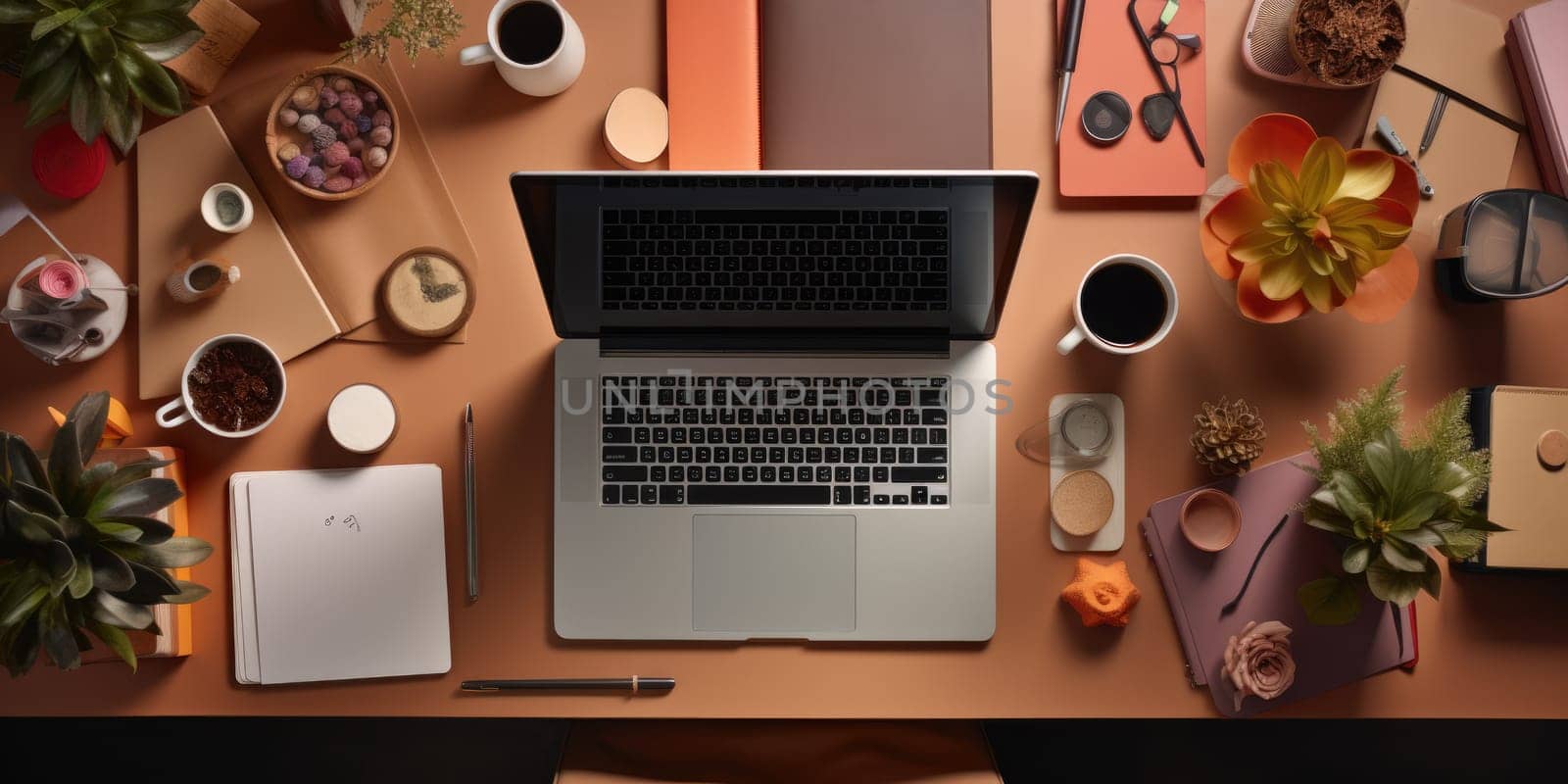 professional graphic designer desk. ai generated by Desperada