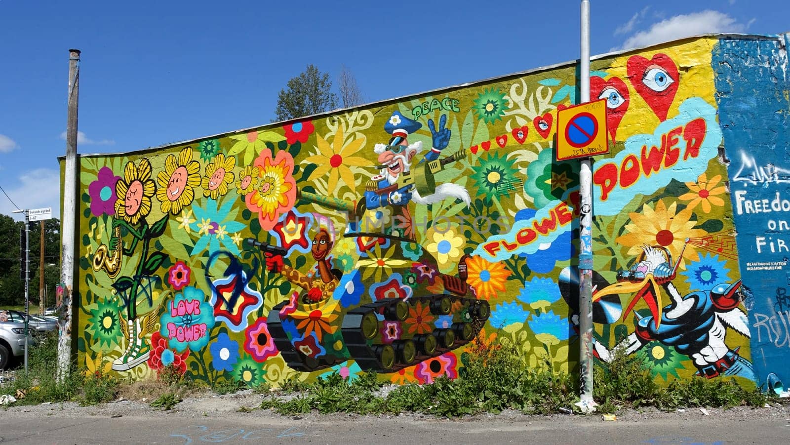 Stockholm, Snosatra, Sweden, July 15 2023. Graffiti exhibition on the outskirts of the city.