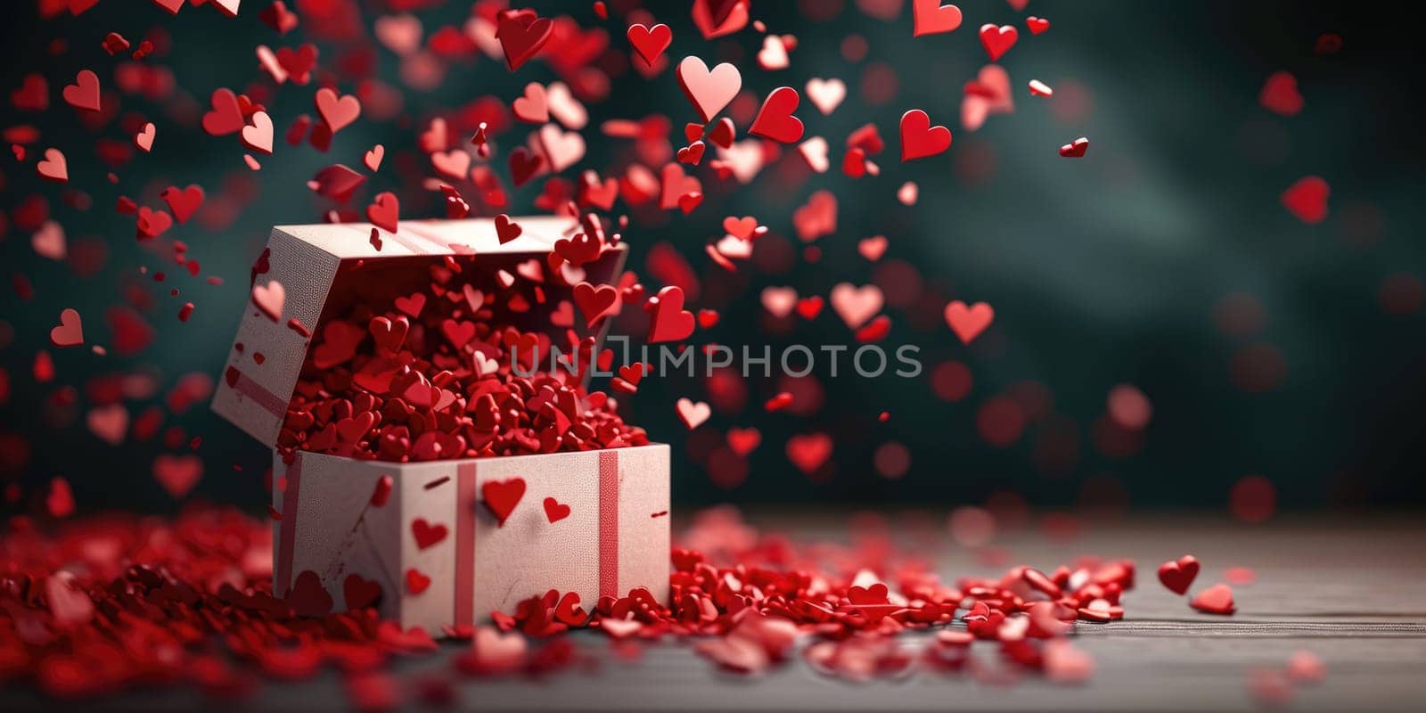 a gift box of romantic love on the valentines day pragma