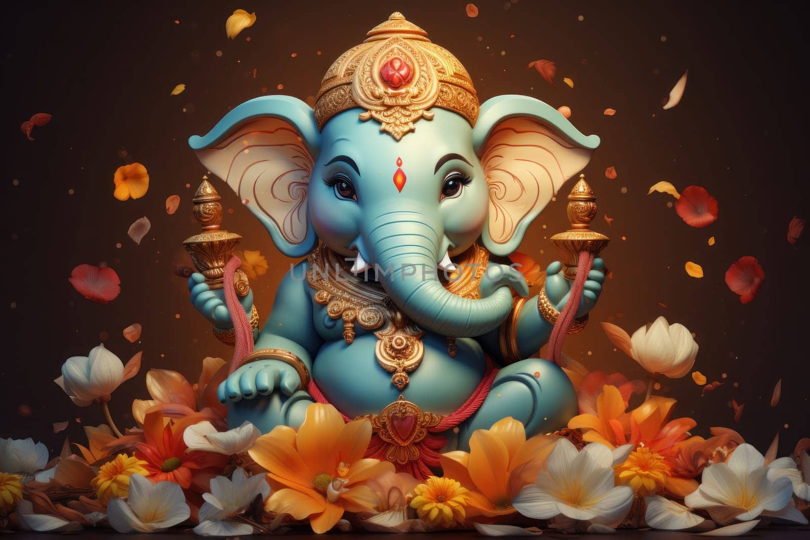 Ganesh an important image during Diwali. Generative AI.