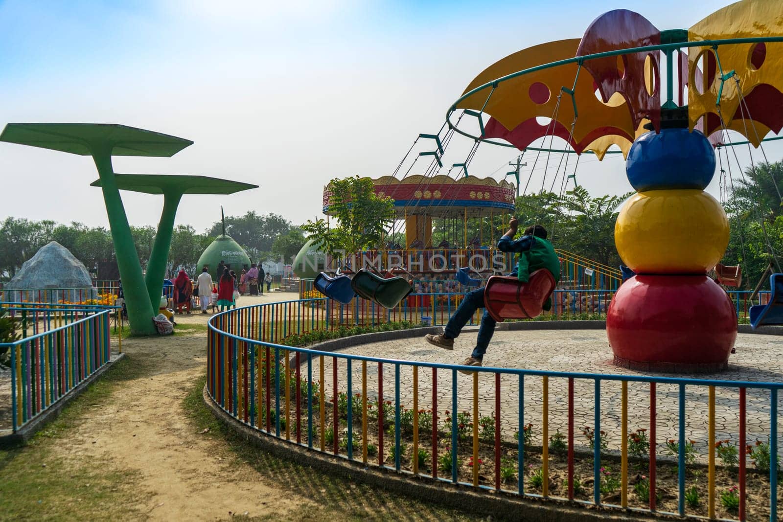 01.01.2024 - Lalpur, Bangladesh: Green Valley Park in Lalpur. Amusement park