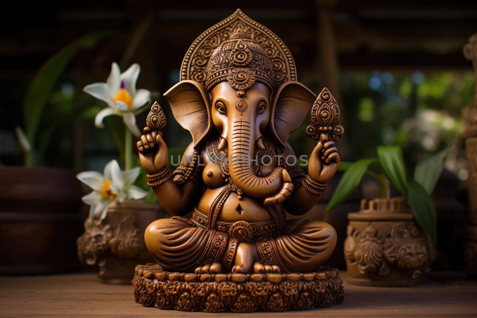Ganesh an important image during Diwali. Generative AI.