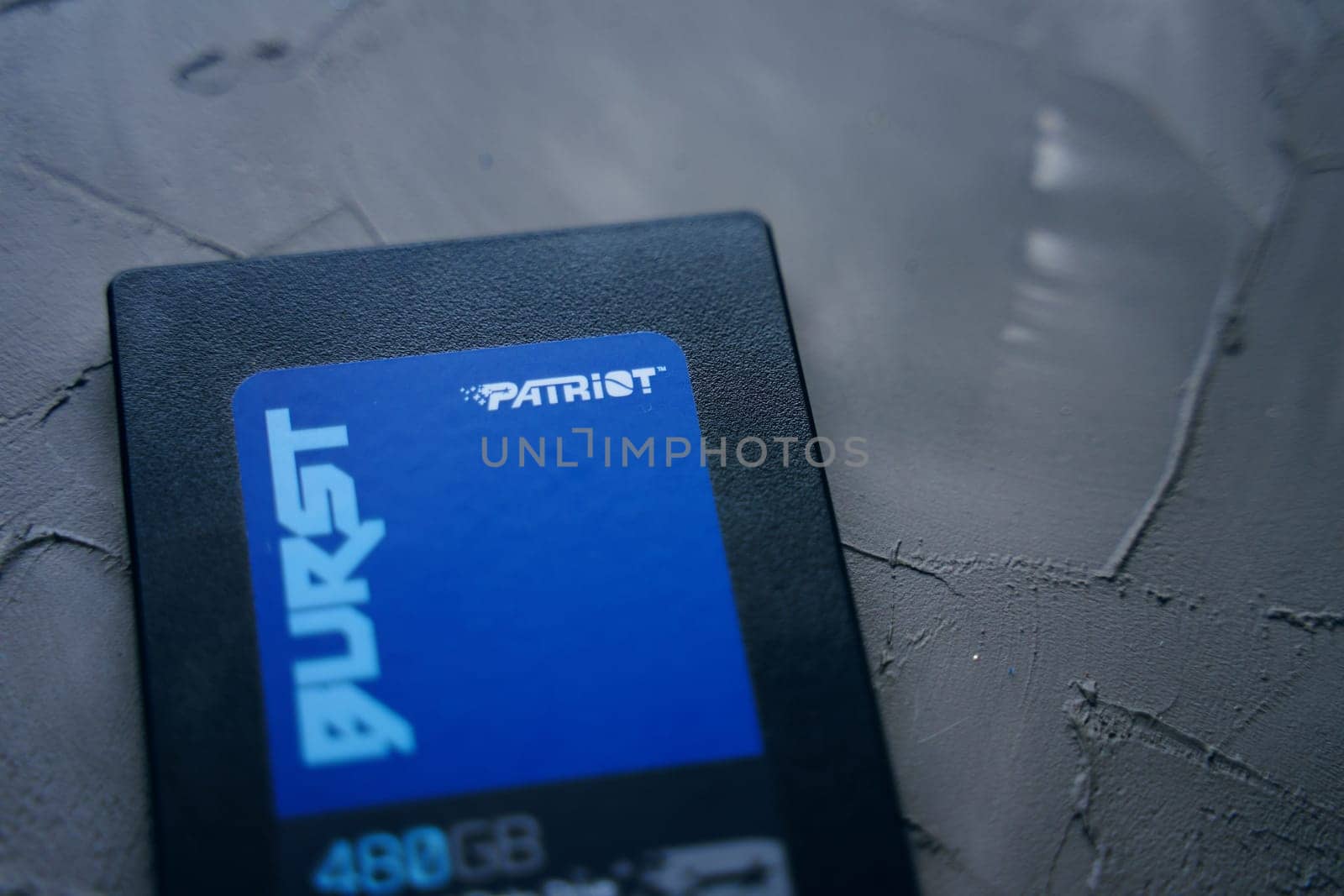 27 June 2019 Bishkek, Kyrgyzstan: A SSd. Storage solid-state drive. Solid State Drive Patriot.