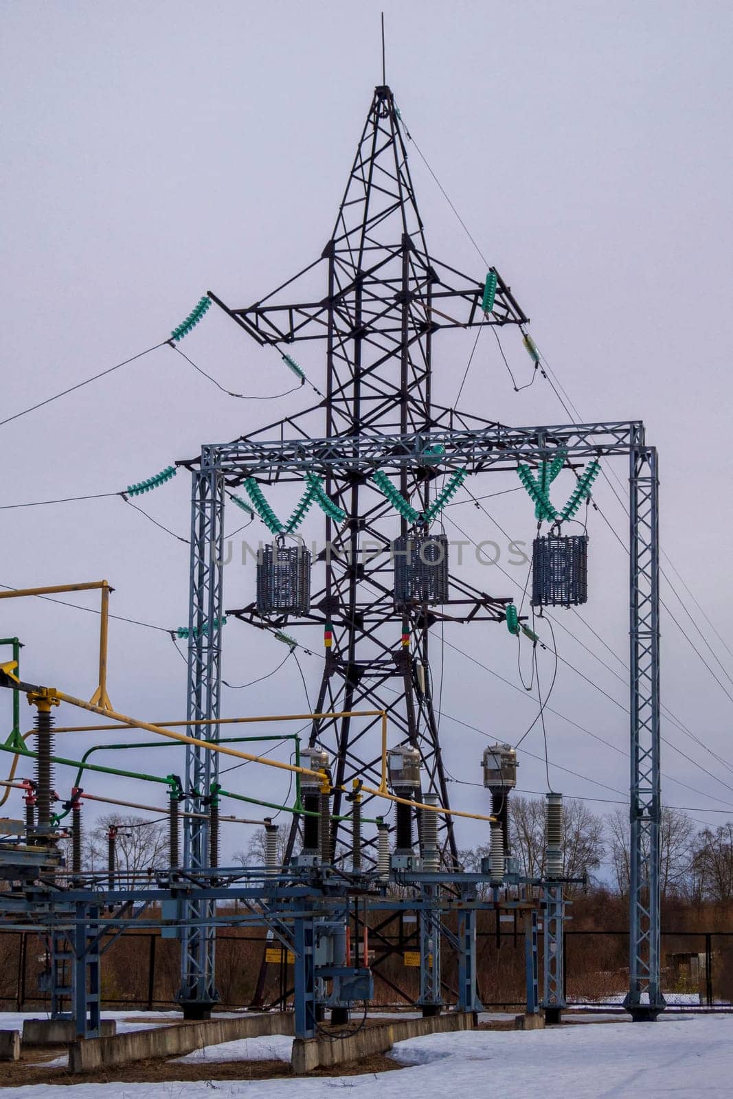 Electrical Power Plant At Day