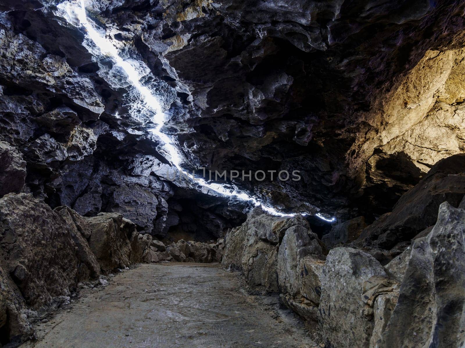 Kungur, Russia - December 9, 2020. Kungur Ice Cave. One of the largest karst caves.