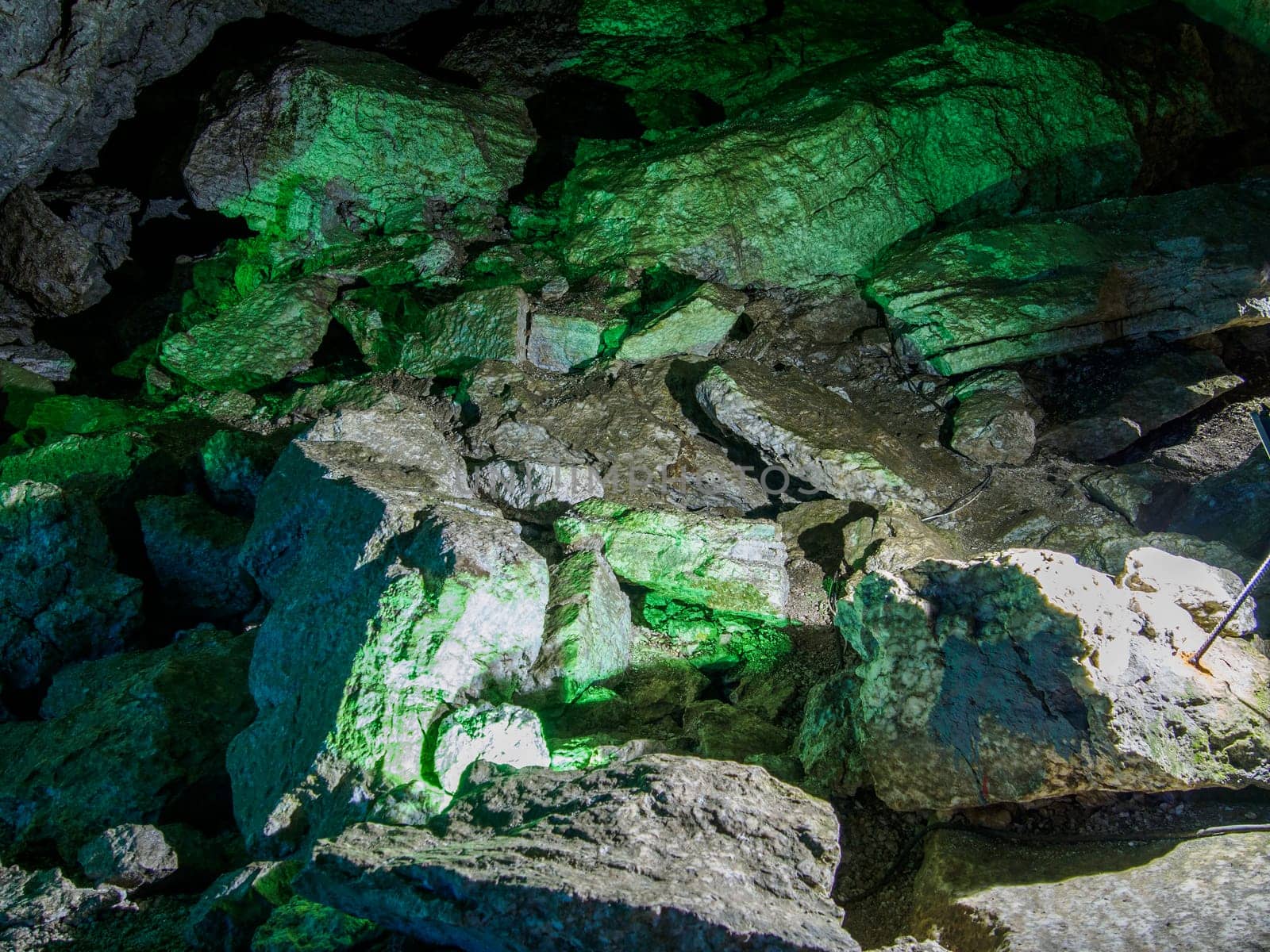 Kungur, Russia - December 9, 2020. Kungur Ice Cave. One of the largest karst caves.