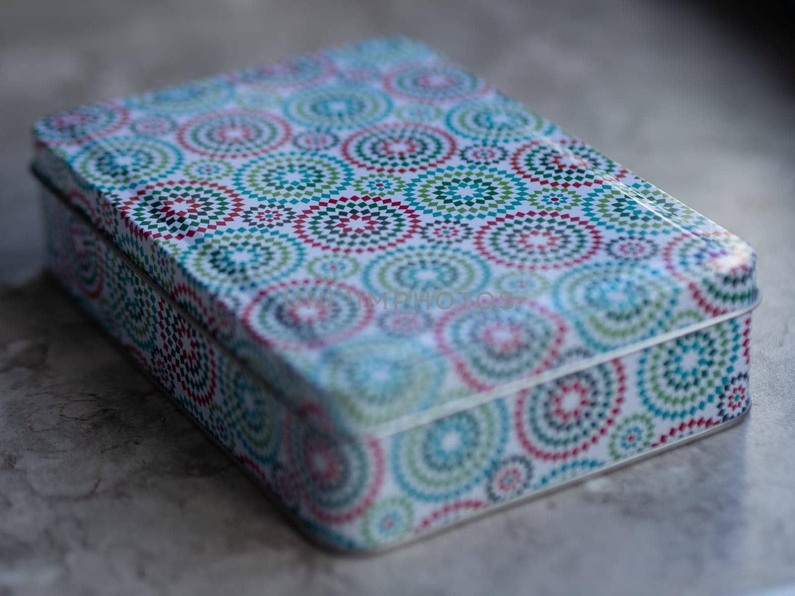 Multi-colored metal boxes. Boxes for little things. Gift boxes