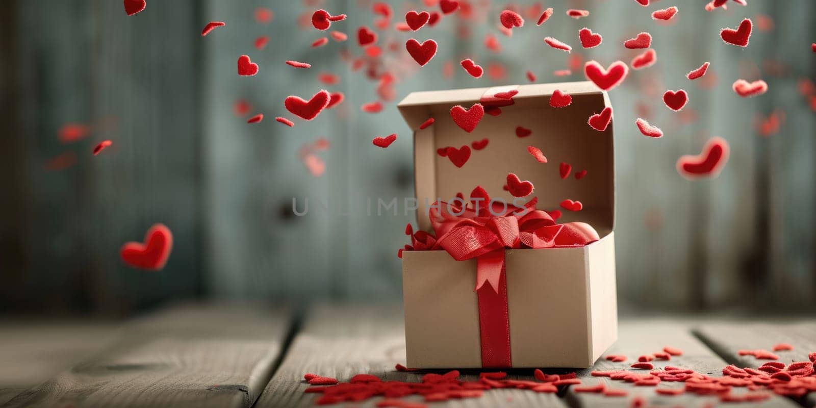 a gift box of romantic love on the valentines day pragma