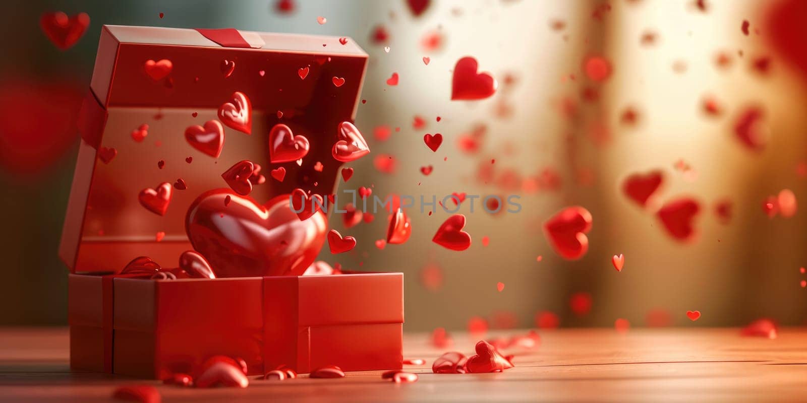 a gift box of romantic love on valentines day pragma by biancoblue