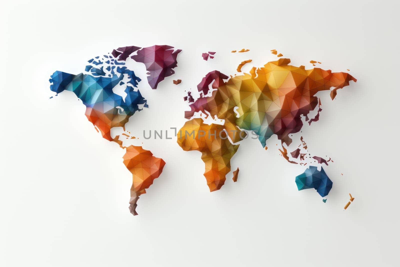 World map design high resolution,empty background. Generative AI.