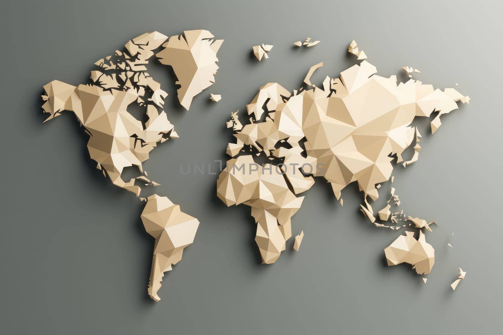 World map design high resolution,empty background. Generative AI.