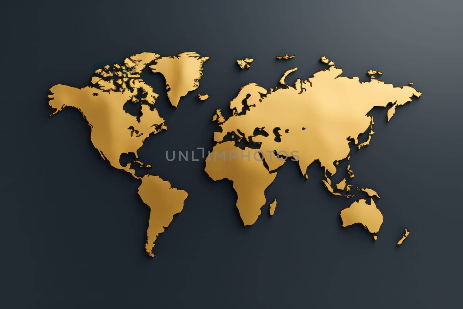 World map design high resolution,empty background. Generative AI.