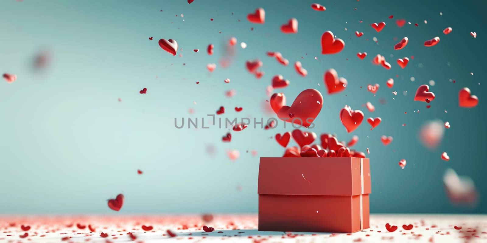 a gift box of romantic love on the valentines day pragma