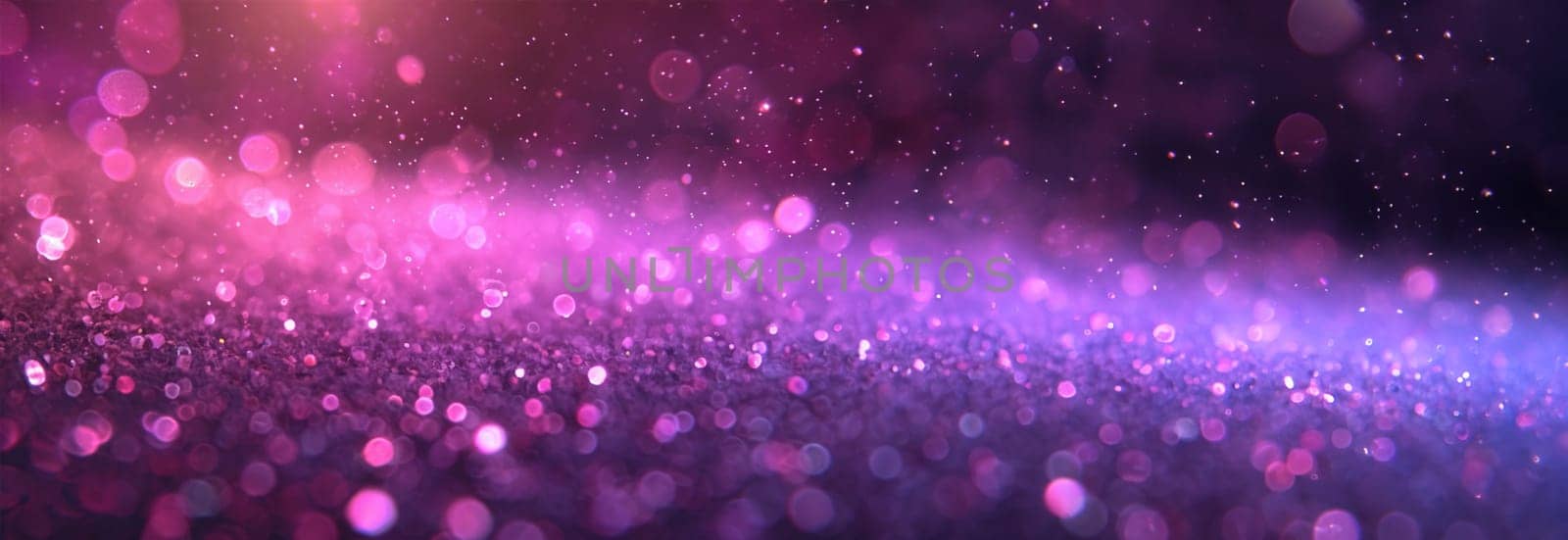 Banner Purple sparkles abstract background. Sweet View Abstract Background Optical Red Purple Bokeh Lights Glitter Sparkle Dust Illustration. Festive glitter design by Annebel146