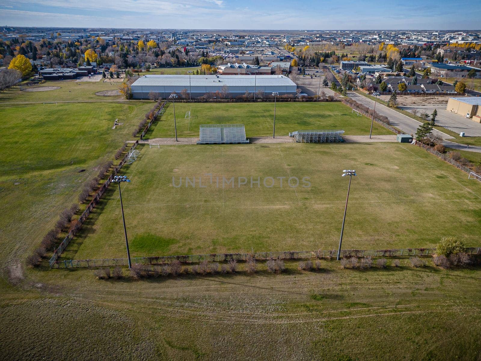 er Heights Neighborhood Aerial View in Saskatoon by sprokop