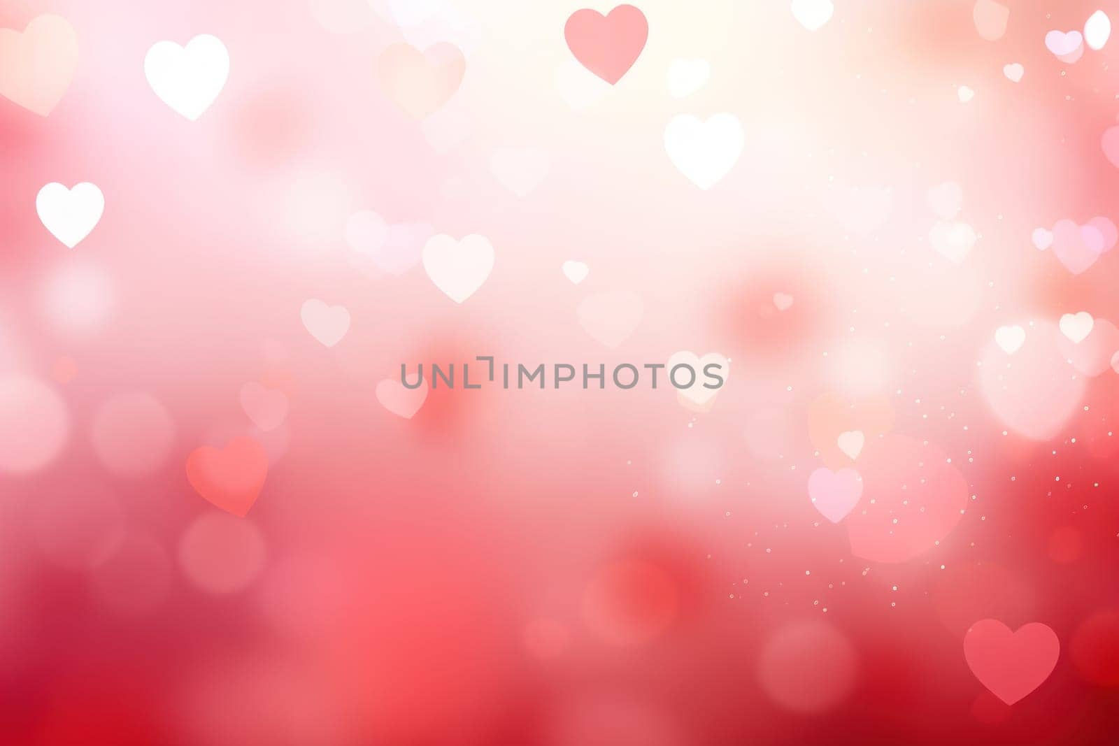 Saint valentine day greeting card bokeh blur background. Generative AI by golfmerrymaker