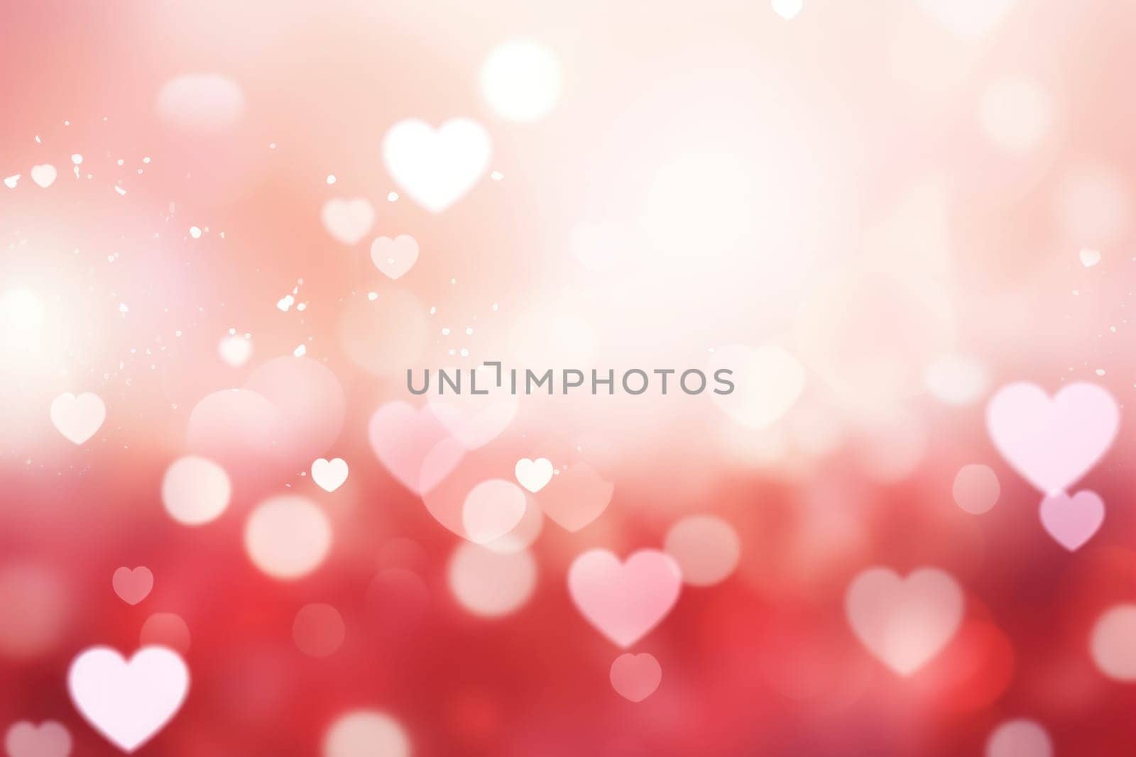 Saint valentine day greeting card bokeh blur background. Generative AI by golfmerrymaker