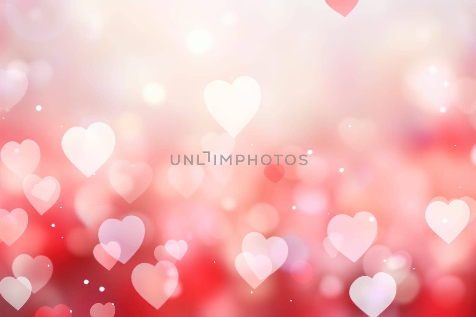 Saint valentine day greeting card bokeh blur background. Generative AI by golfmerrymaker