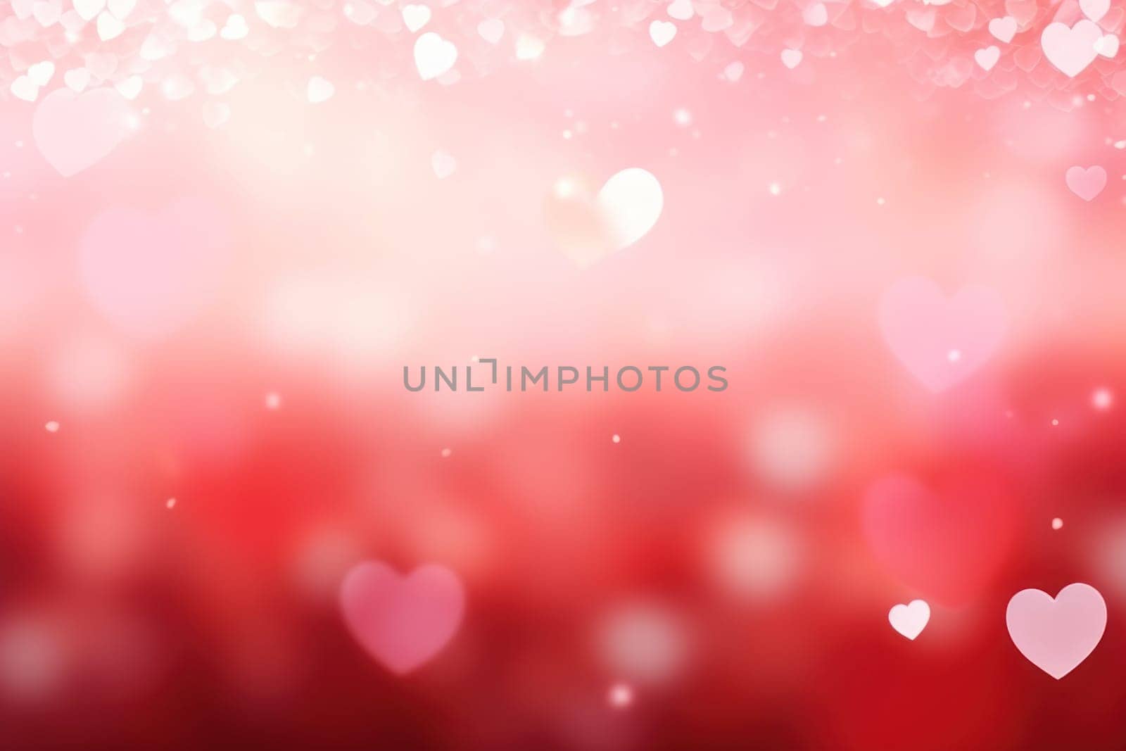 Saint valentine day greeting card bokeh blur background. Generative AI.