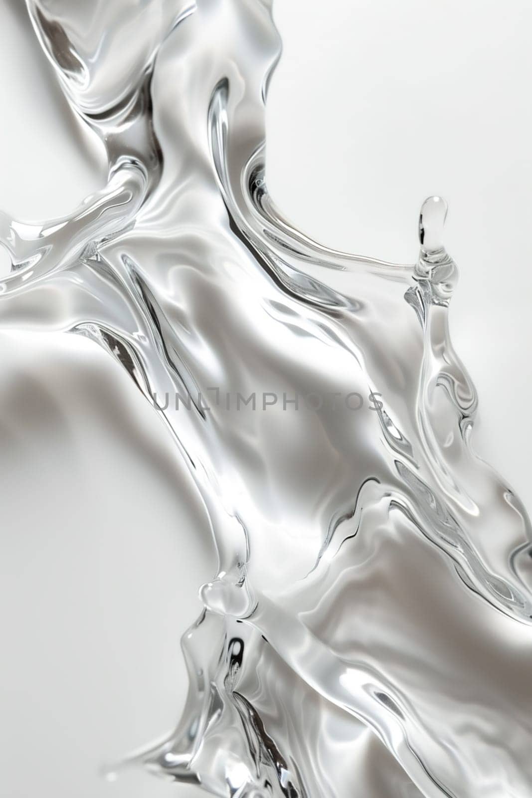 Sleek, reflective liquid texture with sheen, perfect for backgrounds in luxury product design, high-end cosmetic visuals, abstract art presentations. Close up view. Vertical backdrop. Generative AI