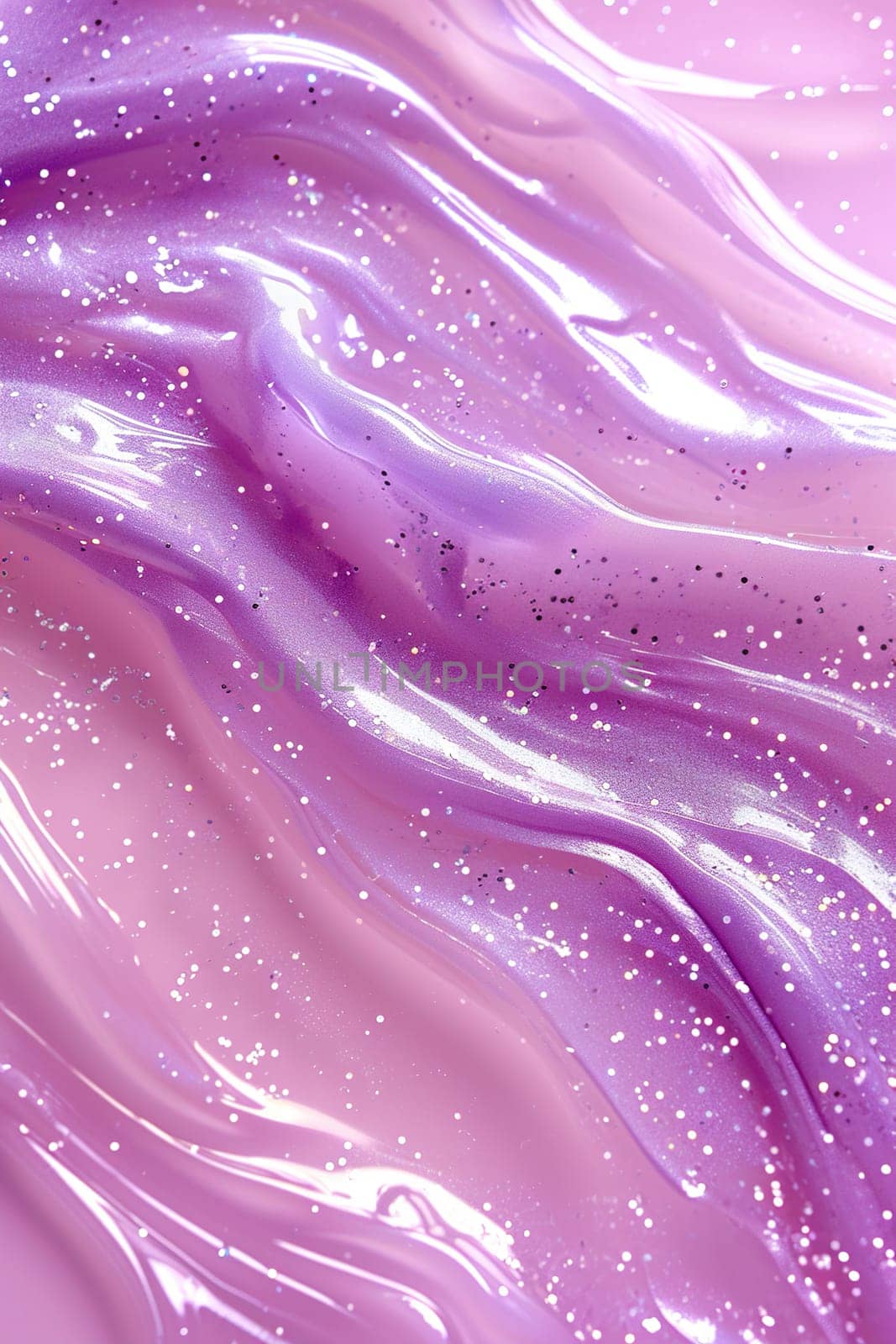 Gleaming purple cosmetic gel texture, ideal for beauty ads, skincare branding, or as a vibrant background in health and wellness design projects. Close up view. Vertical backdrop. Generative AI