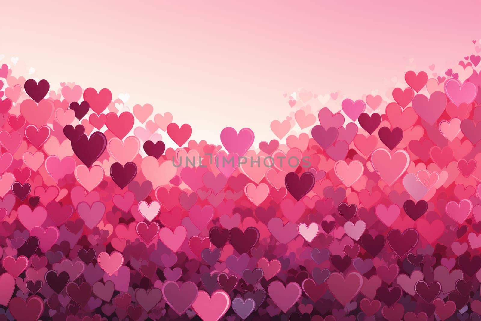 Saint valentine day greeting card bokeh blur background. Generative AI by golfmerrymaker