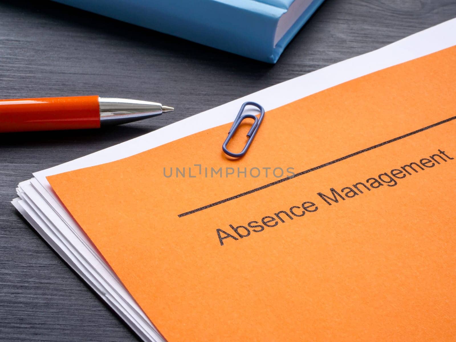 Documents about absence management and notepad. by designer491