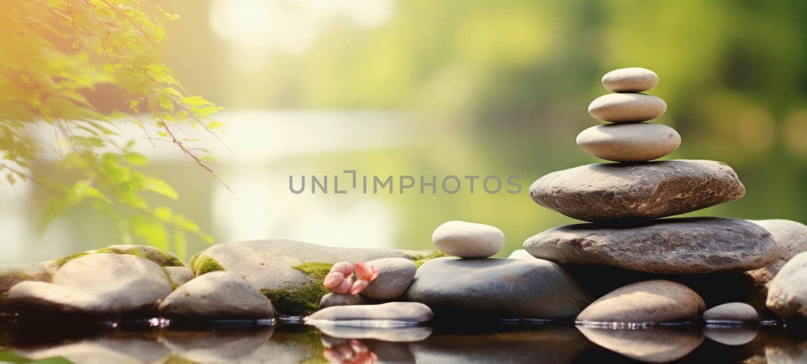 Balanced River Stones in Zen Harmony by andreyz
