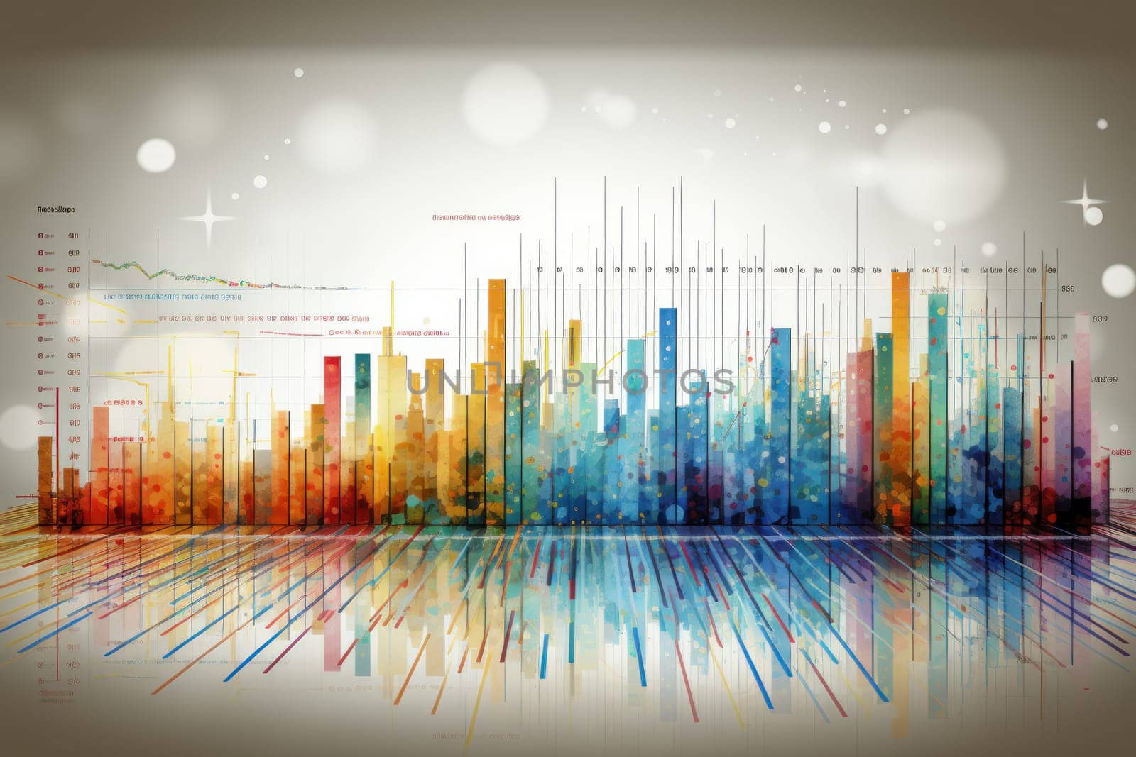 Presentation background financial indicators and financial statements. Generative AI by golfmerrymaker