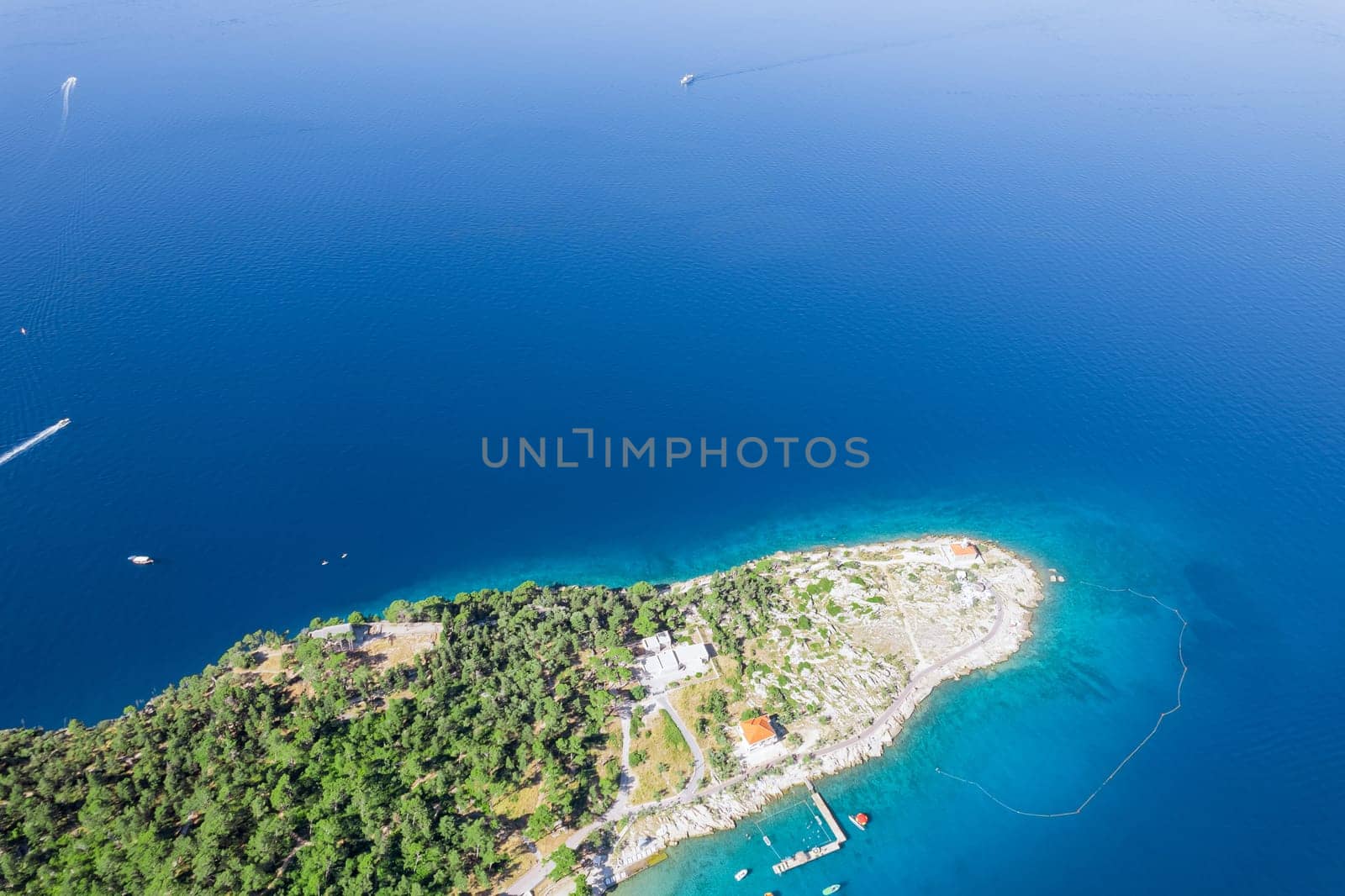 Panoramic views of sea from hilltops of Makarska leave visitors in awe of its natural splendor.