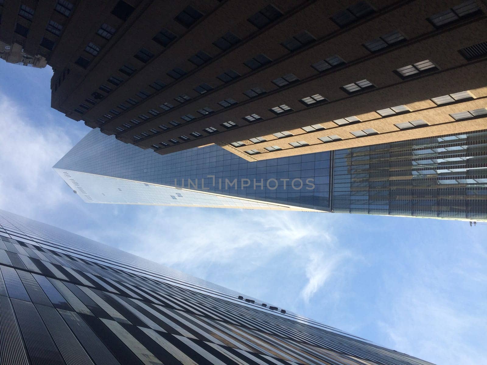 Looking Up at One World Trade Center Building, New York City, USA. High quality photo