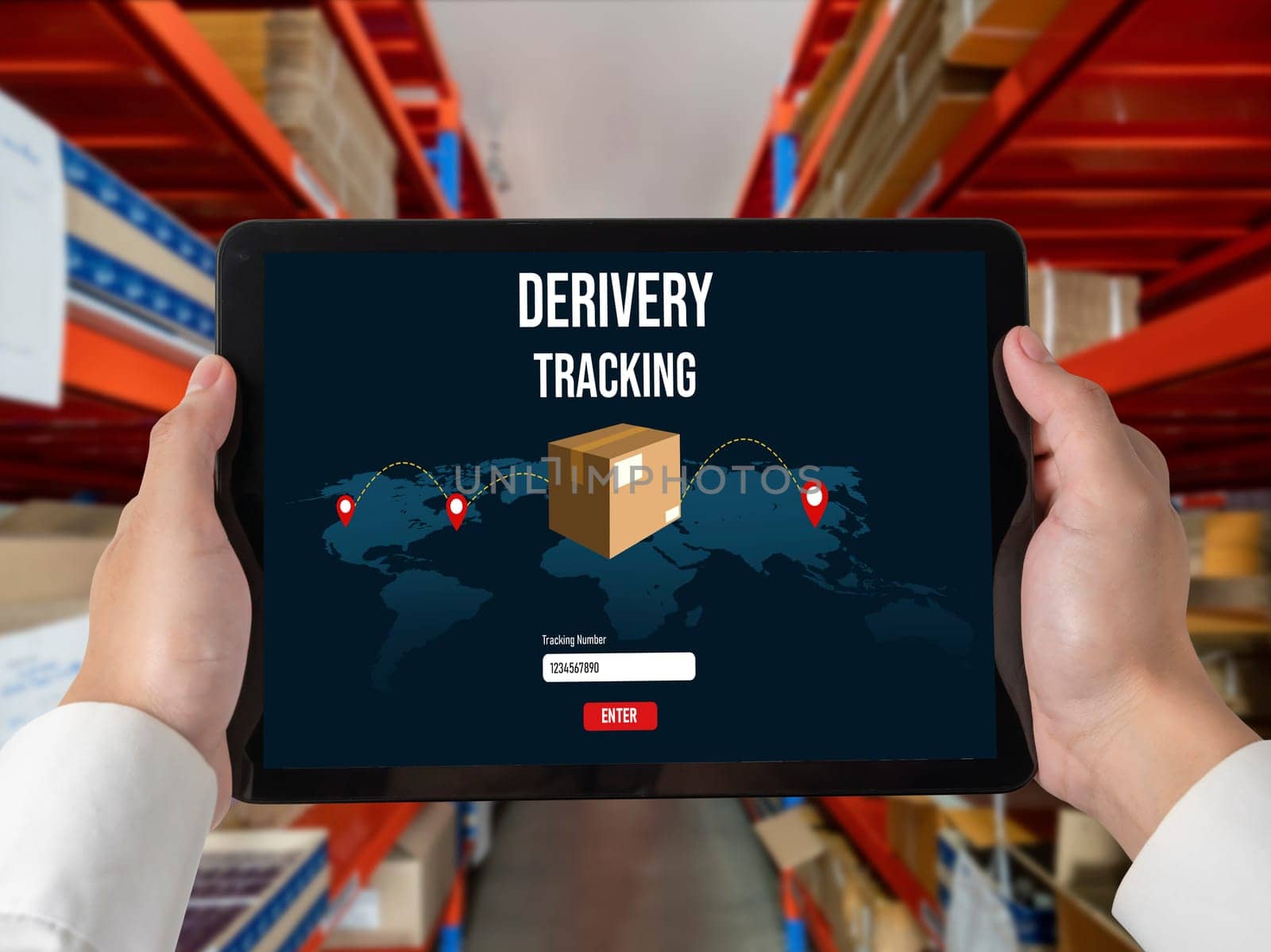 Delivery tracking system for e-commerce and modish online business to timely goods transportation and delivery