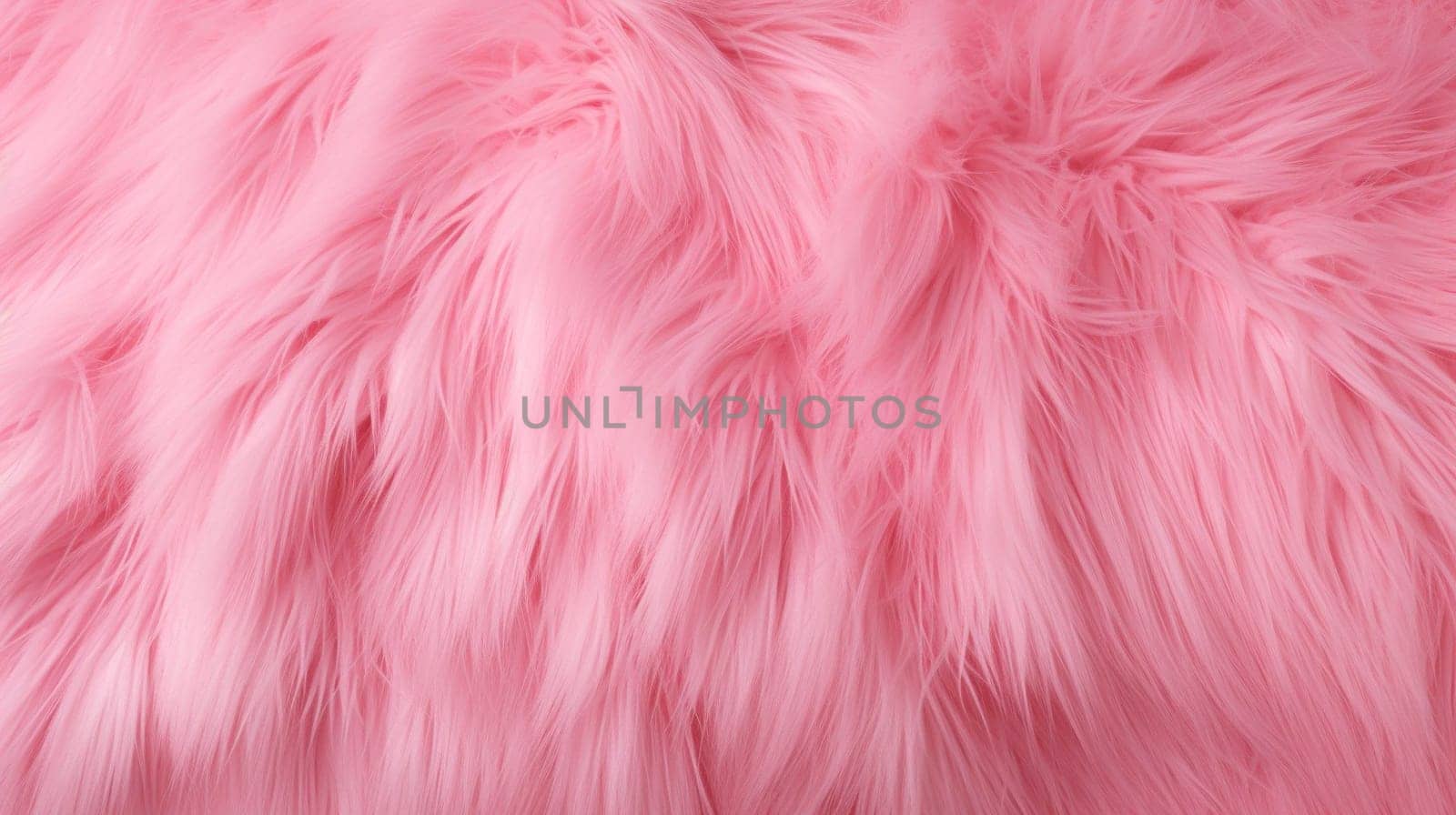 Pink fur for background or texture. Flat lay, top view, copy space. High quality photo