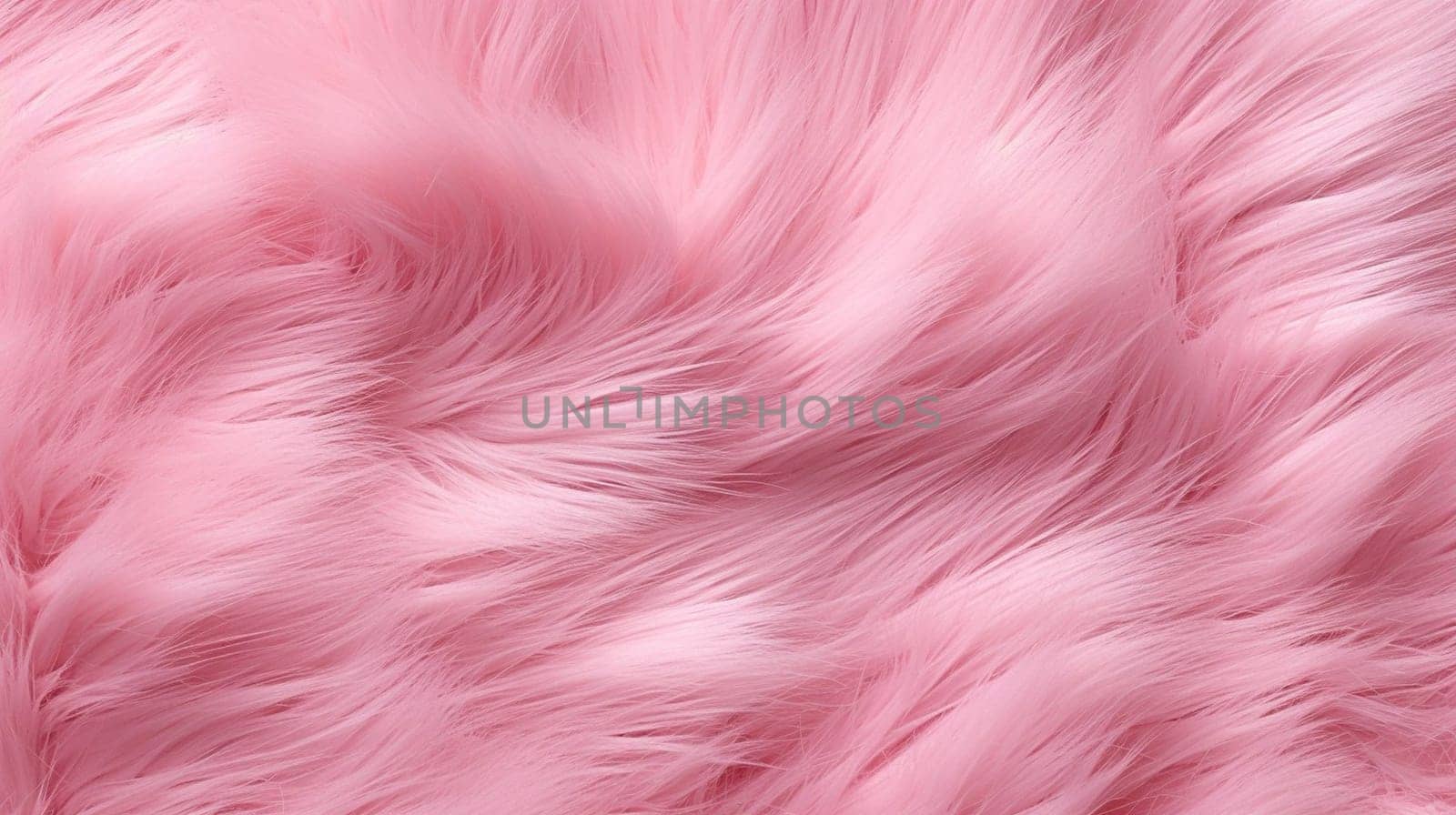 Pink fur for background or texture. Flat lay, top view, copy space. High quality photo