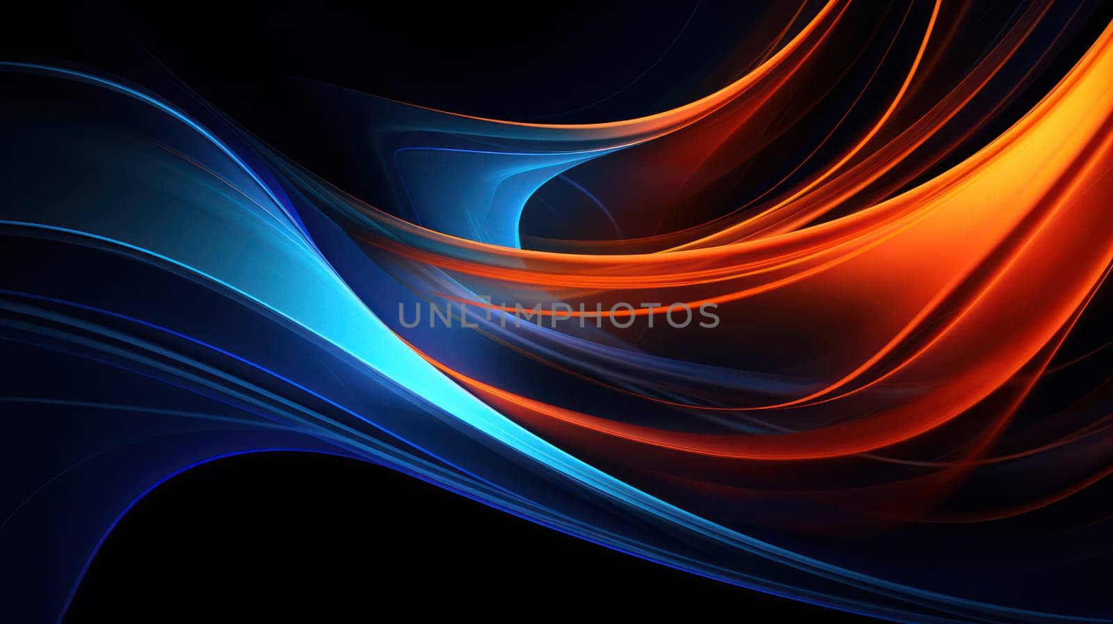 Abstract Blue Wave in Bright Light: Modern Design Illustration with Line-Style Motion Effect by Vichizh