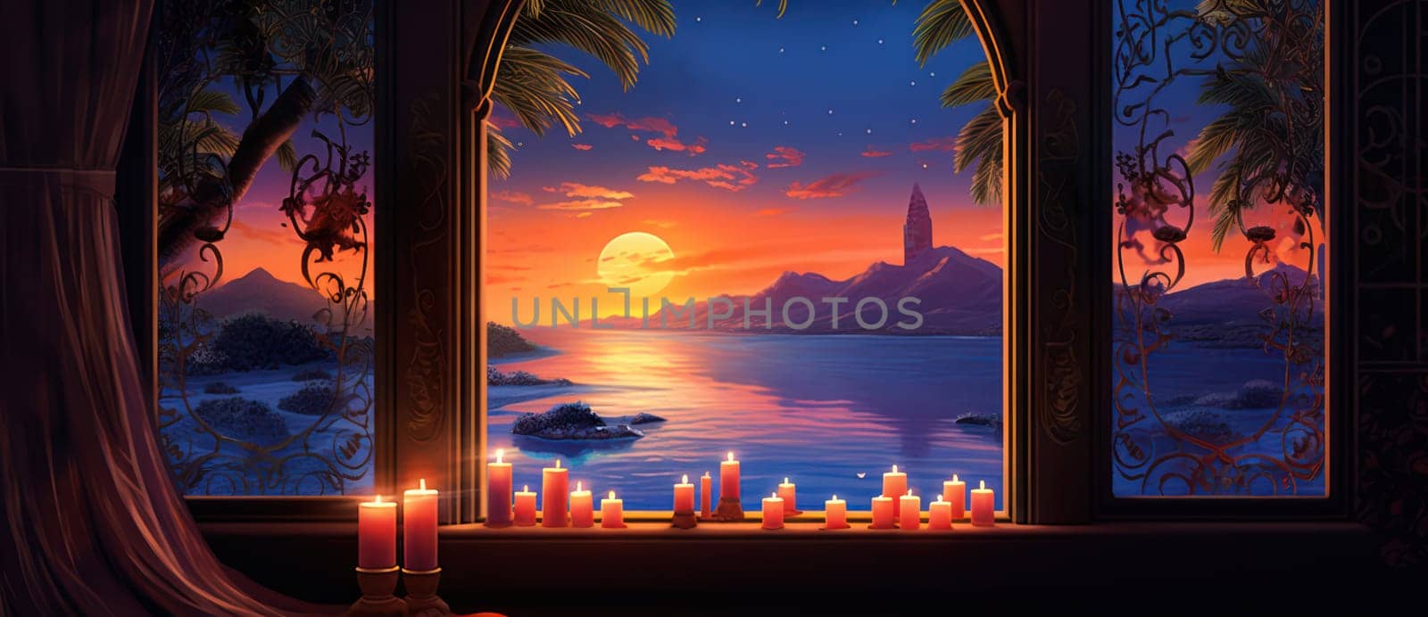 Twilight Bliss: Nightfall in Serene Seascape by Vichizh