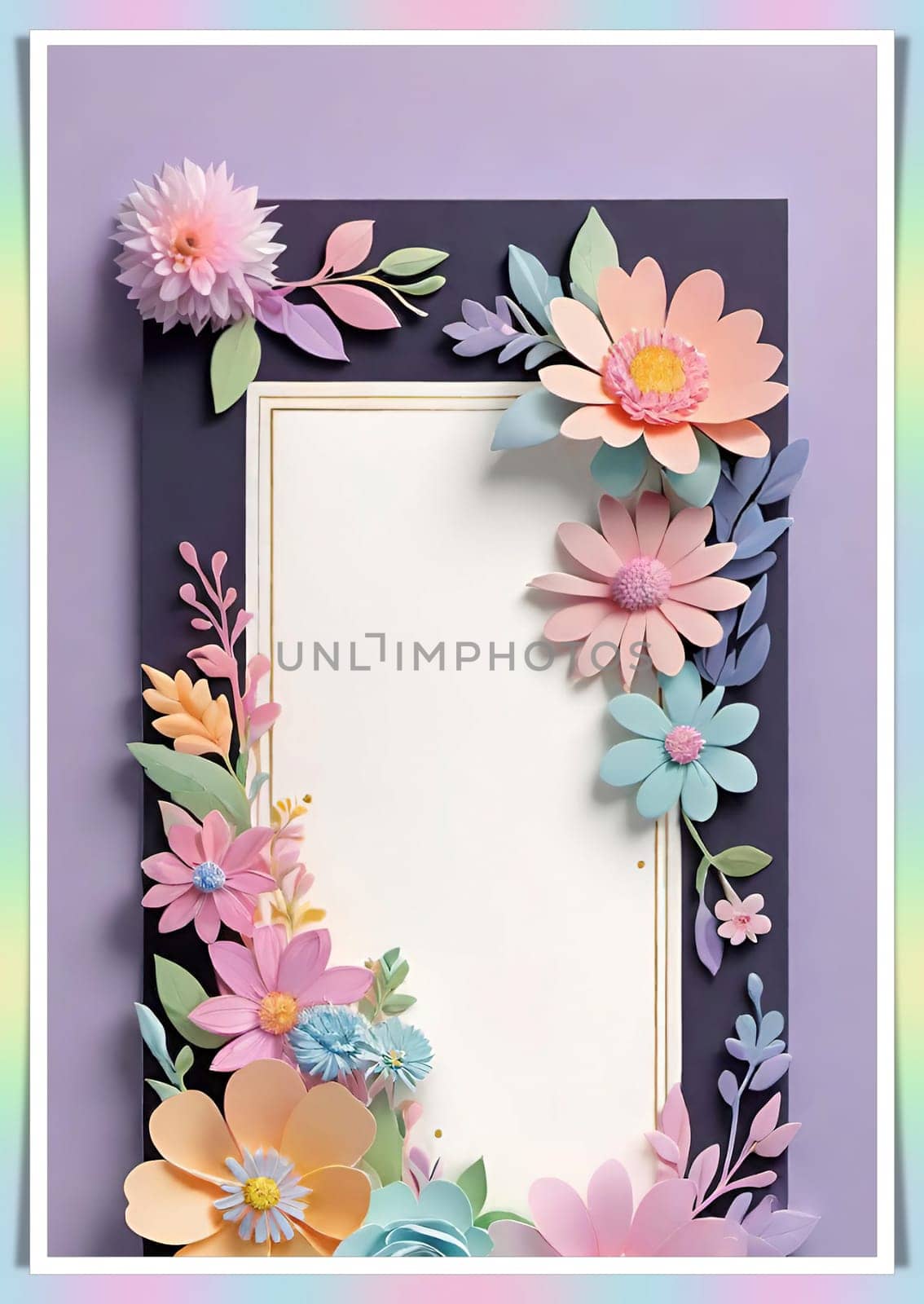 Spring flowers frame with copy space for your text. by yilmazsavaskandag