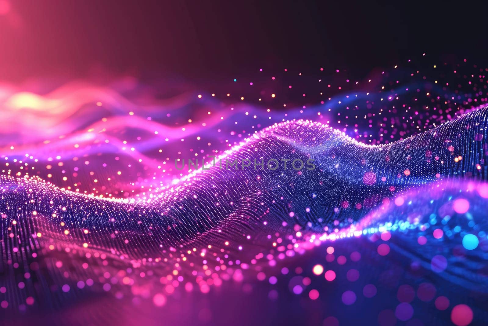 Abstract Colourful Wave Background, Data Transfer concept. Generative AI by itchaznong