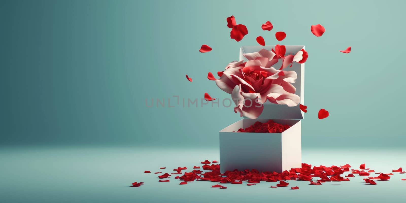 a gift box of romantic love on the valentines day pragma