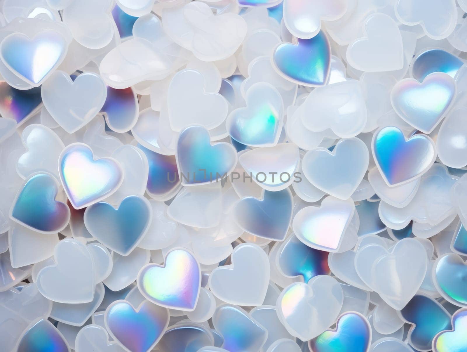 3D Glass Shiny Heart Background. Creative Valentine's Day 3D Wallpaper. by iliris