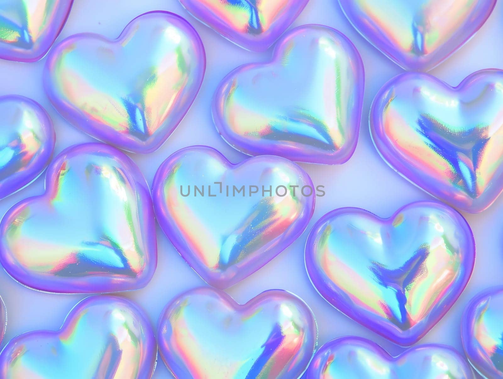 3D Glass Shiny Heart Background. Creative Valentine's Day 3D Wallpaper. by iliris