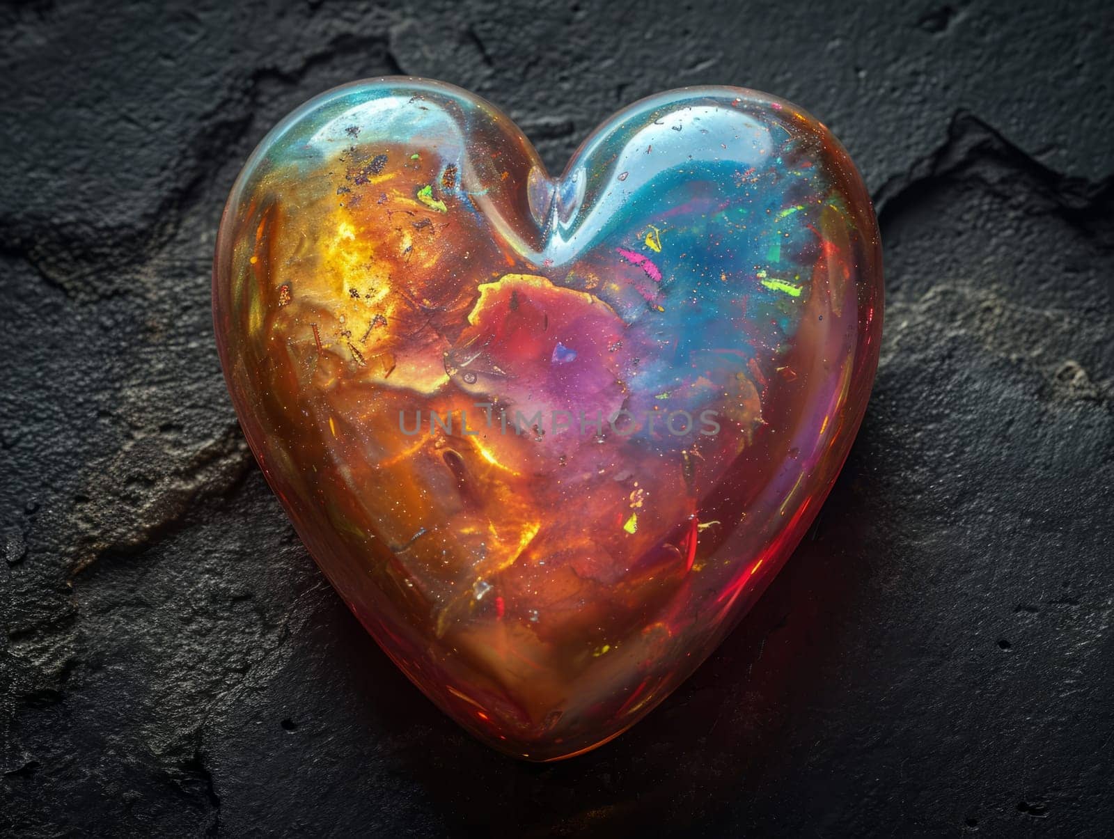 Glass 3D Realistic Heart Shape. Valentine's Day Creative 3D Background. by iliris