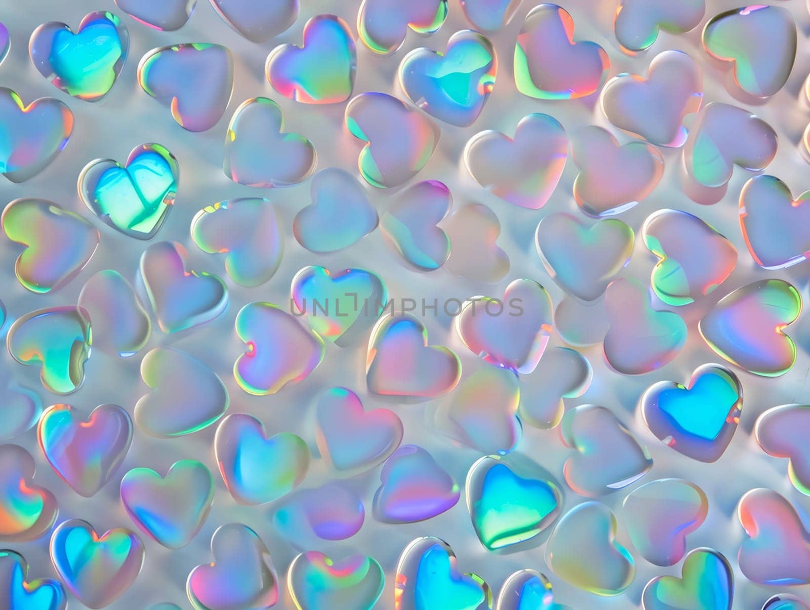 Glass 3D Realistic Heart Shape. Valentine's Day Creative 3D Background. by iliris