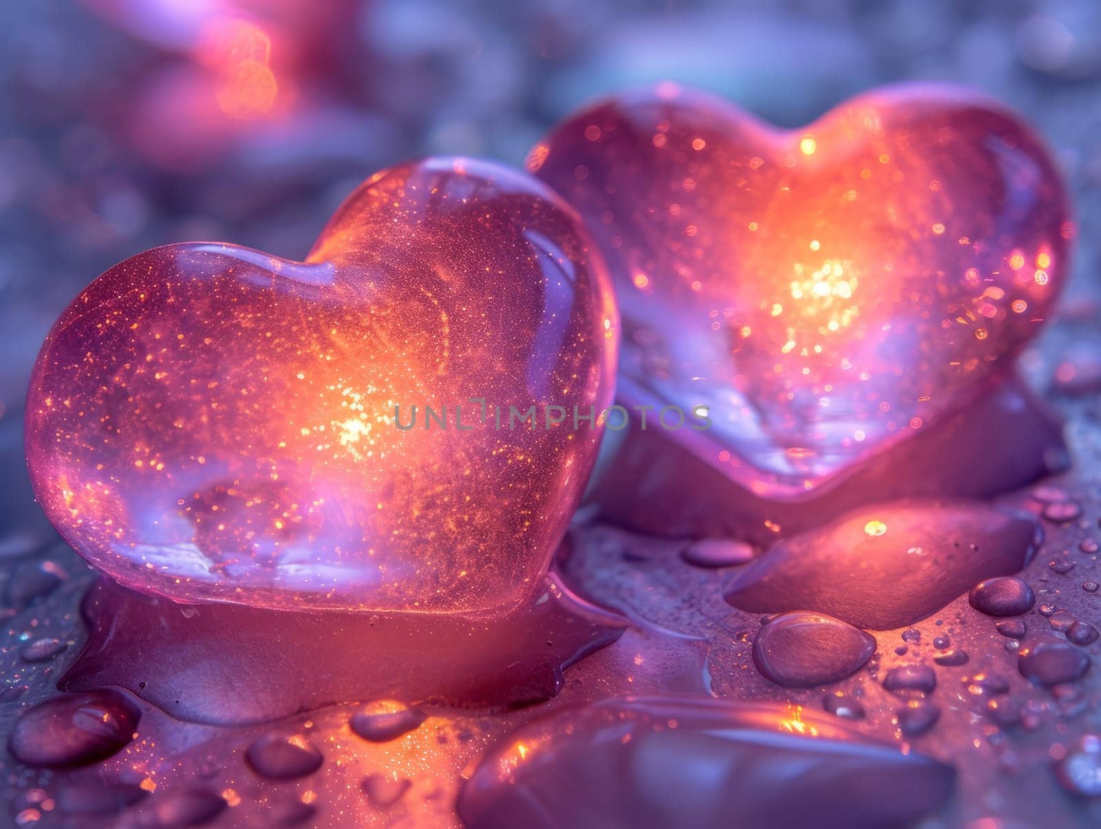 Blurry Bokeh Hearts Creative Background. Valentine's Day Wallpaper by iliris