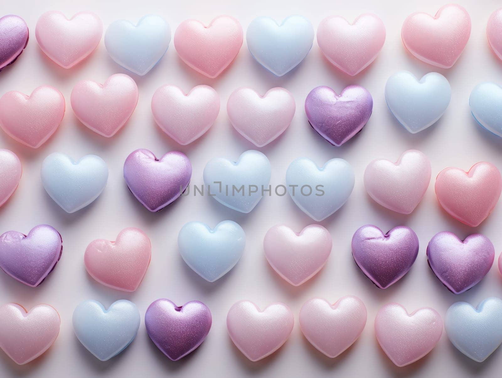 Glass 3D Realistic Heart Shape. Valentine's Day Creative 3D Background. by iliris