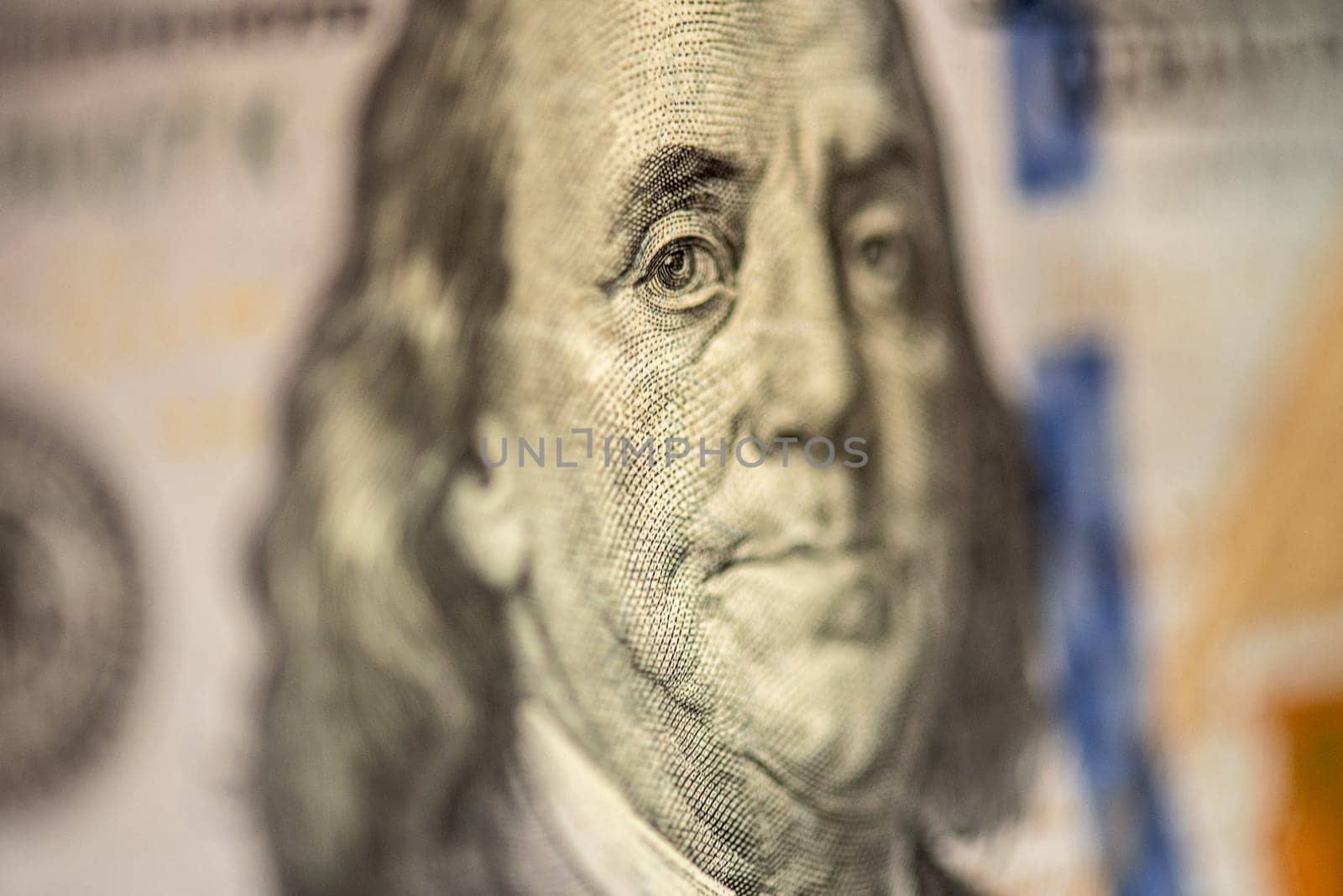 US 100 dollars banknote on white background by OleksandrLipko