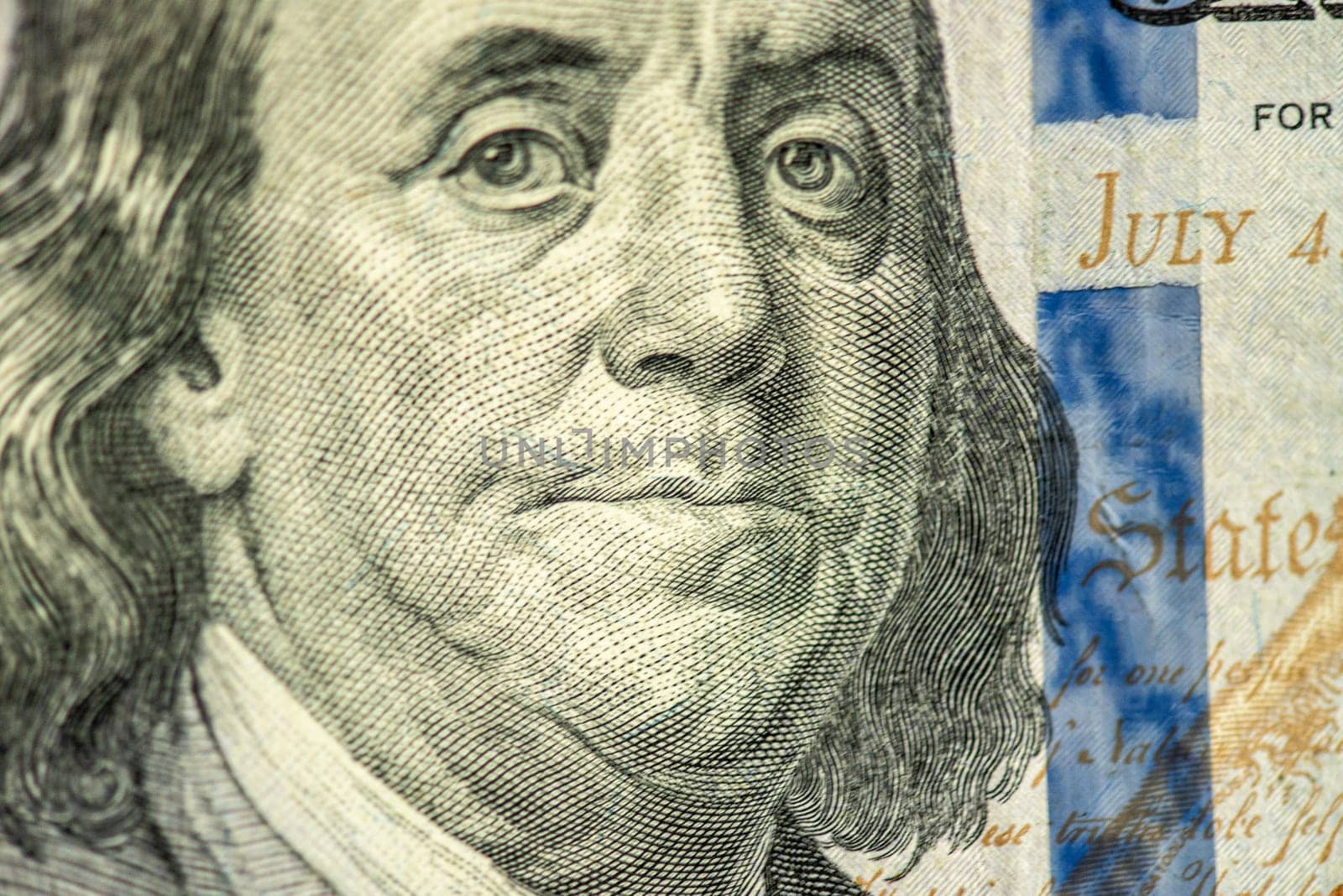 US 100 dollars banknote on white background by OleksandrLipko