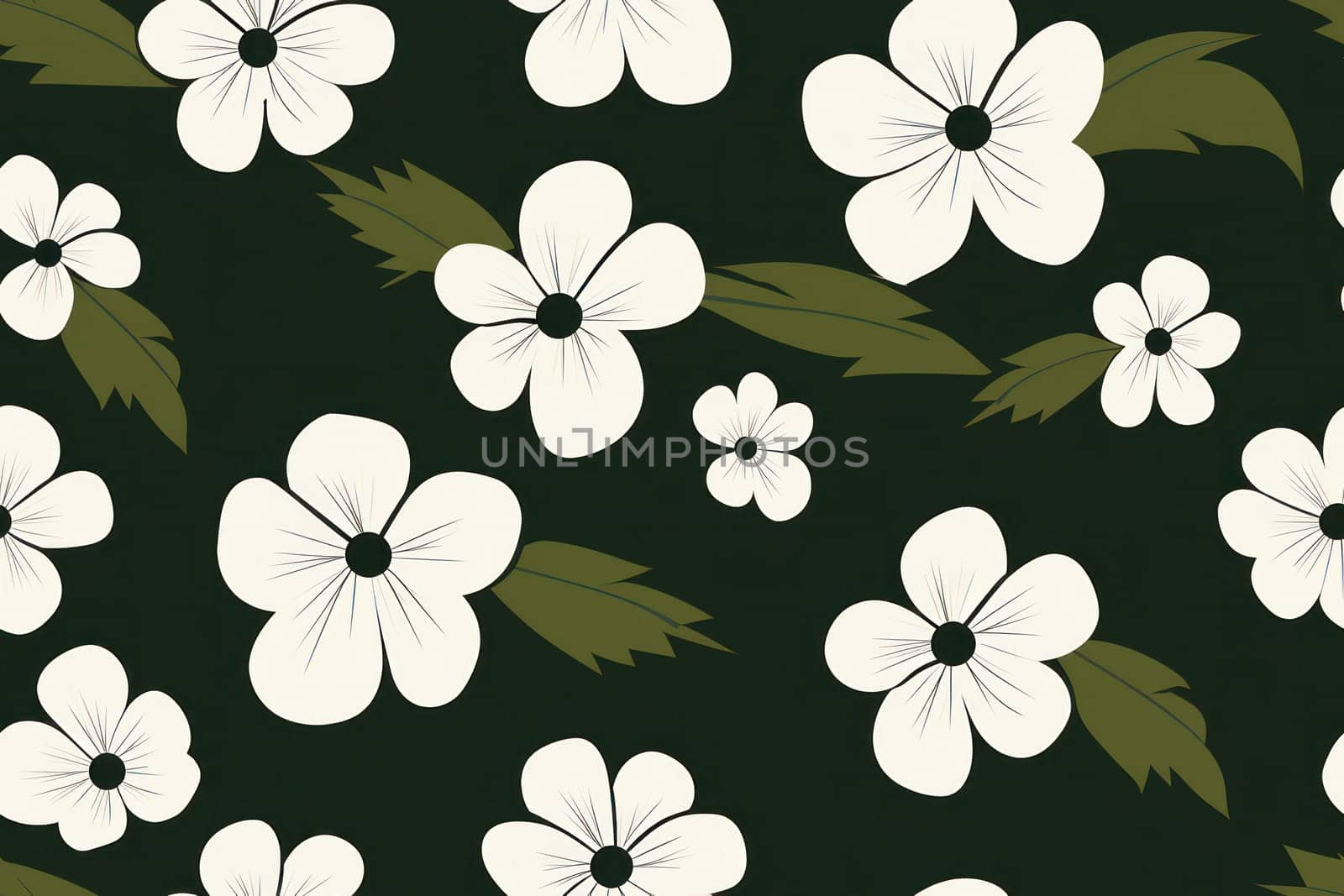 Endless Floral Beauty: A Delicate Petal Pattern on a White Seamless Background