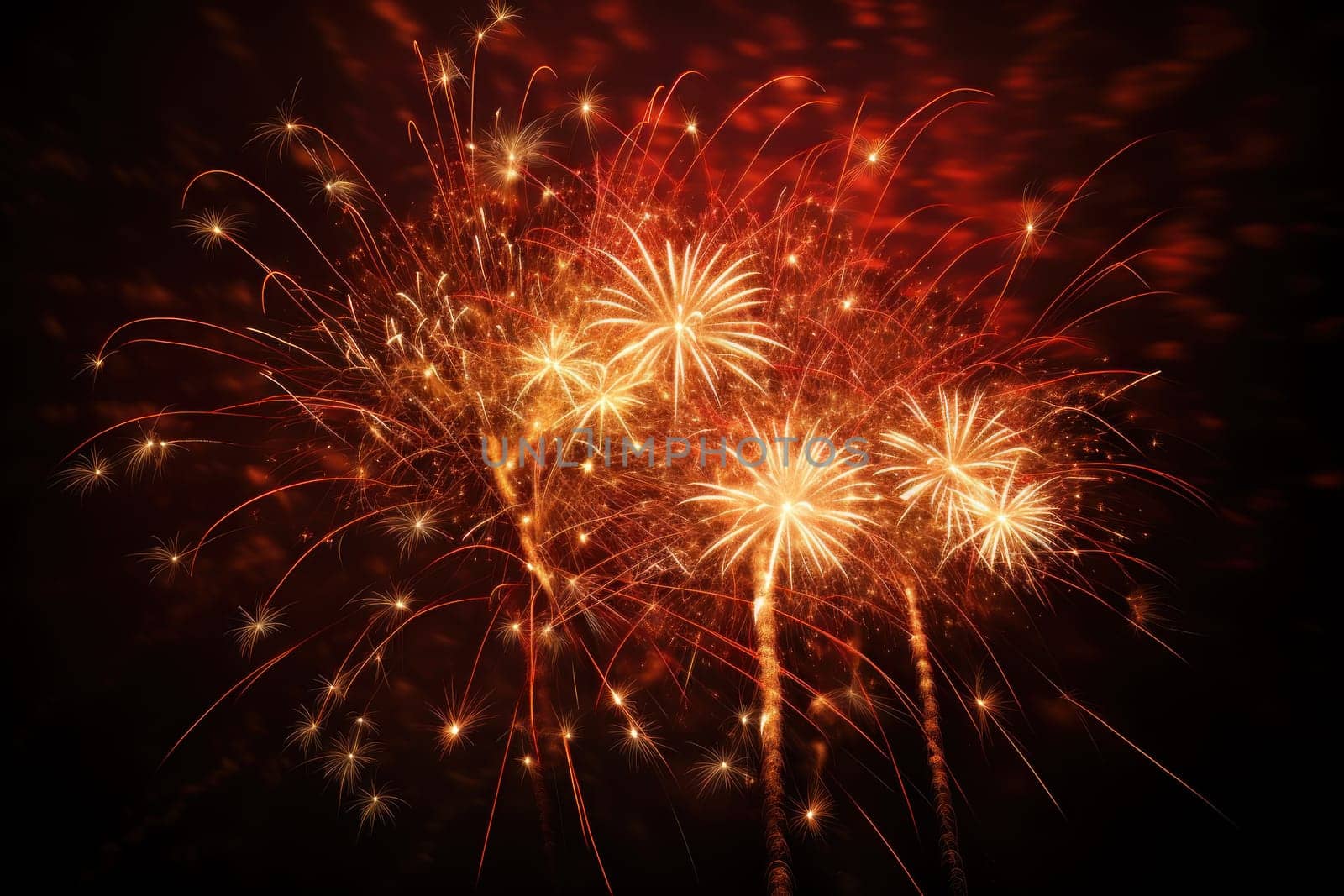 Fireworks festive new year celebration concept Generative AI by golfmerrymaker