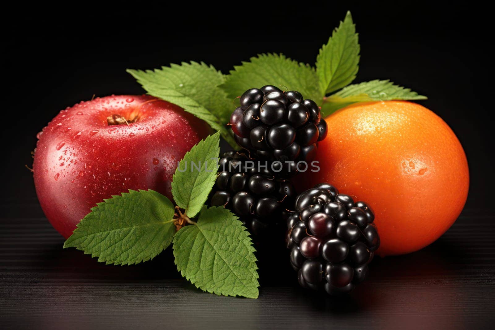 Fresh, Healthy Red Harvest: Juicy, Sweet Raspberry Paradise on a Green Leaf.